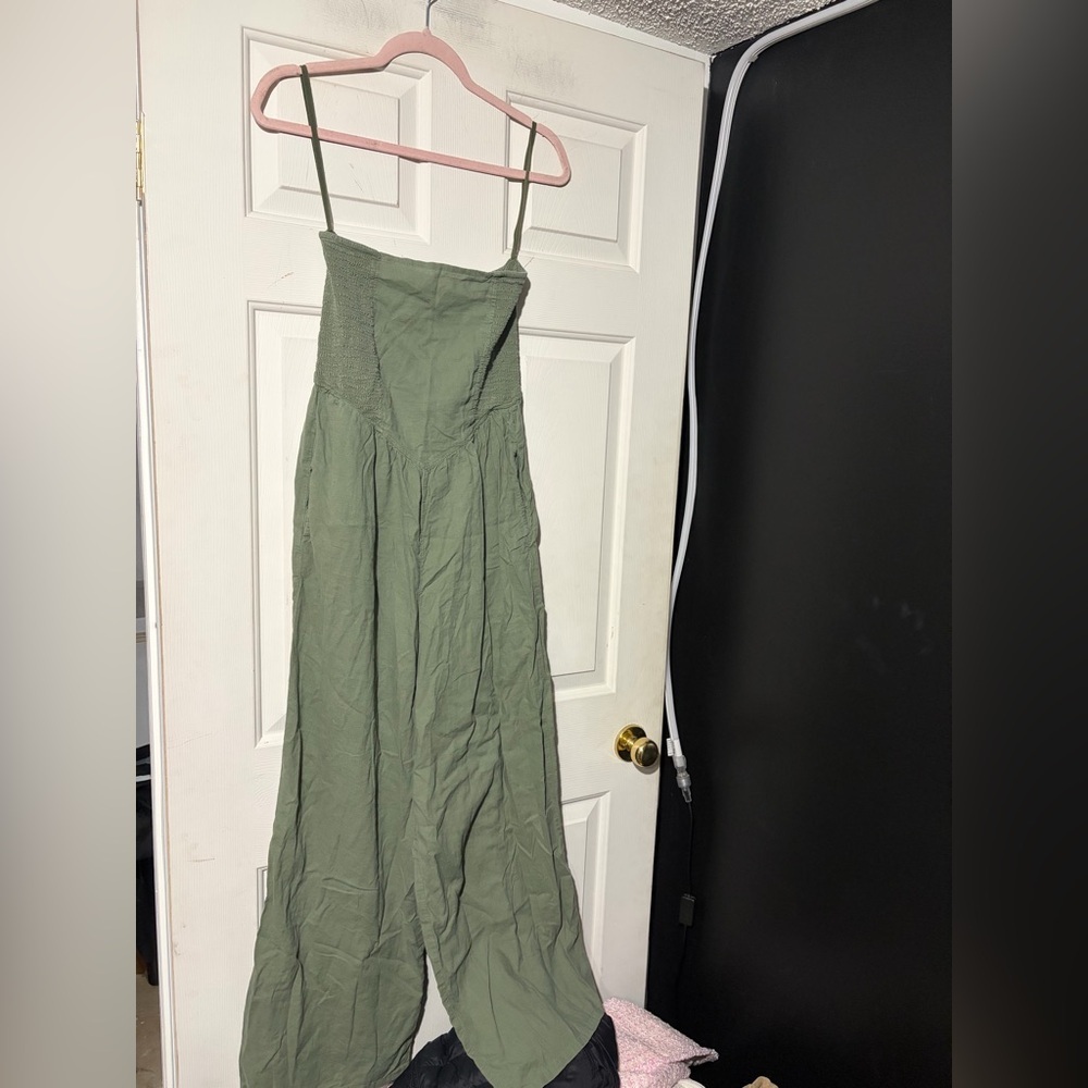 Aerie Strapless Smocked Jumpsuit - Picture 2 of 6